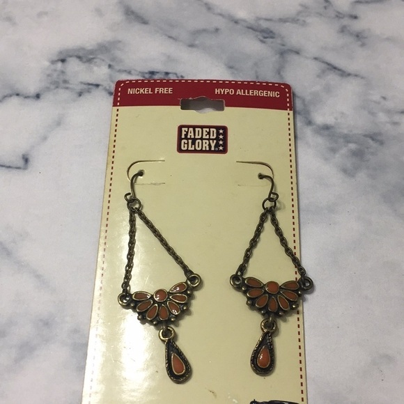 Brown Bohemian  Dangle Earrings - Picture 3 of 4